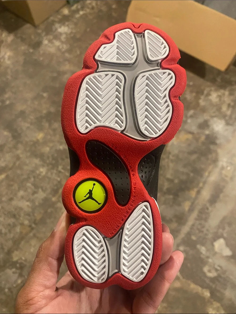 Jordan Kids Black/Red/White Retro 13 Sneakers